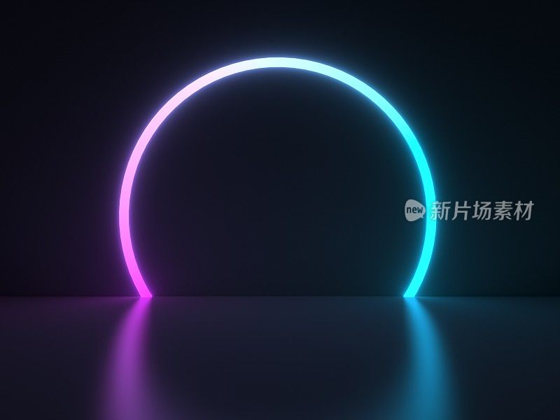 neon light glowing circle